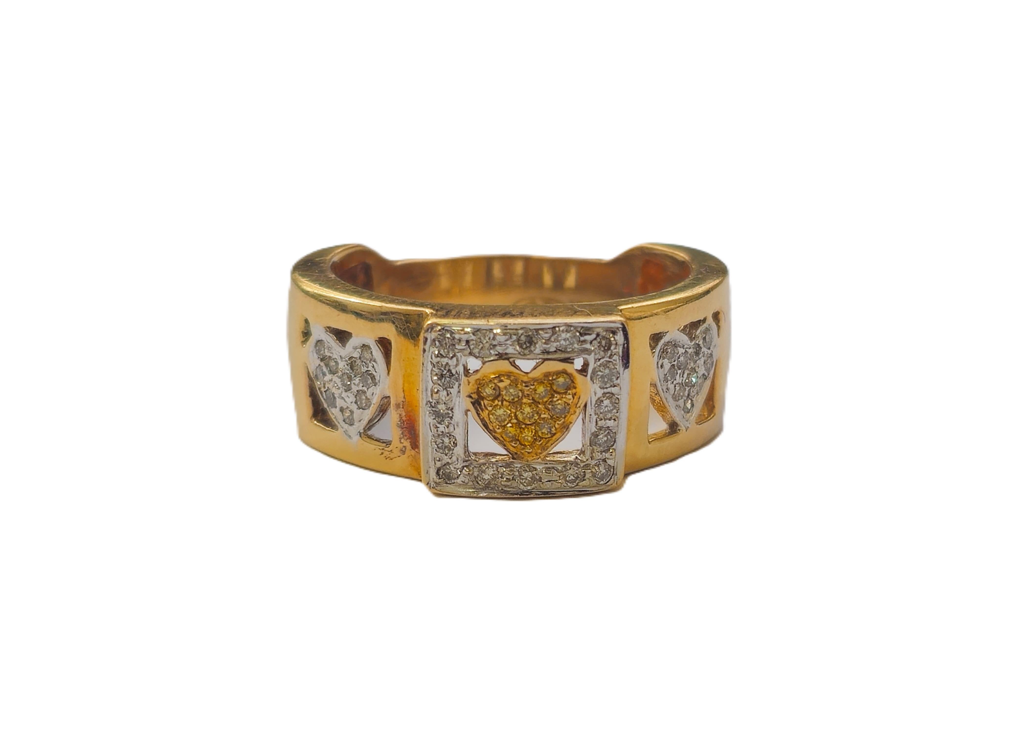 0.30ct Diamond Ring in 14k Yellow Gold In Excellent Condition For Sale In Miami, FL