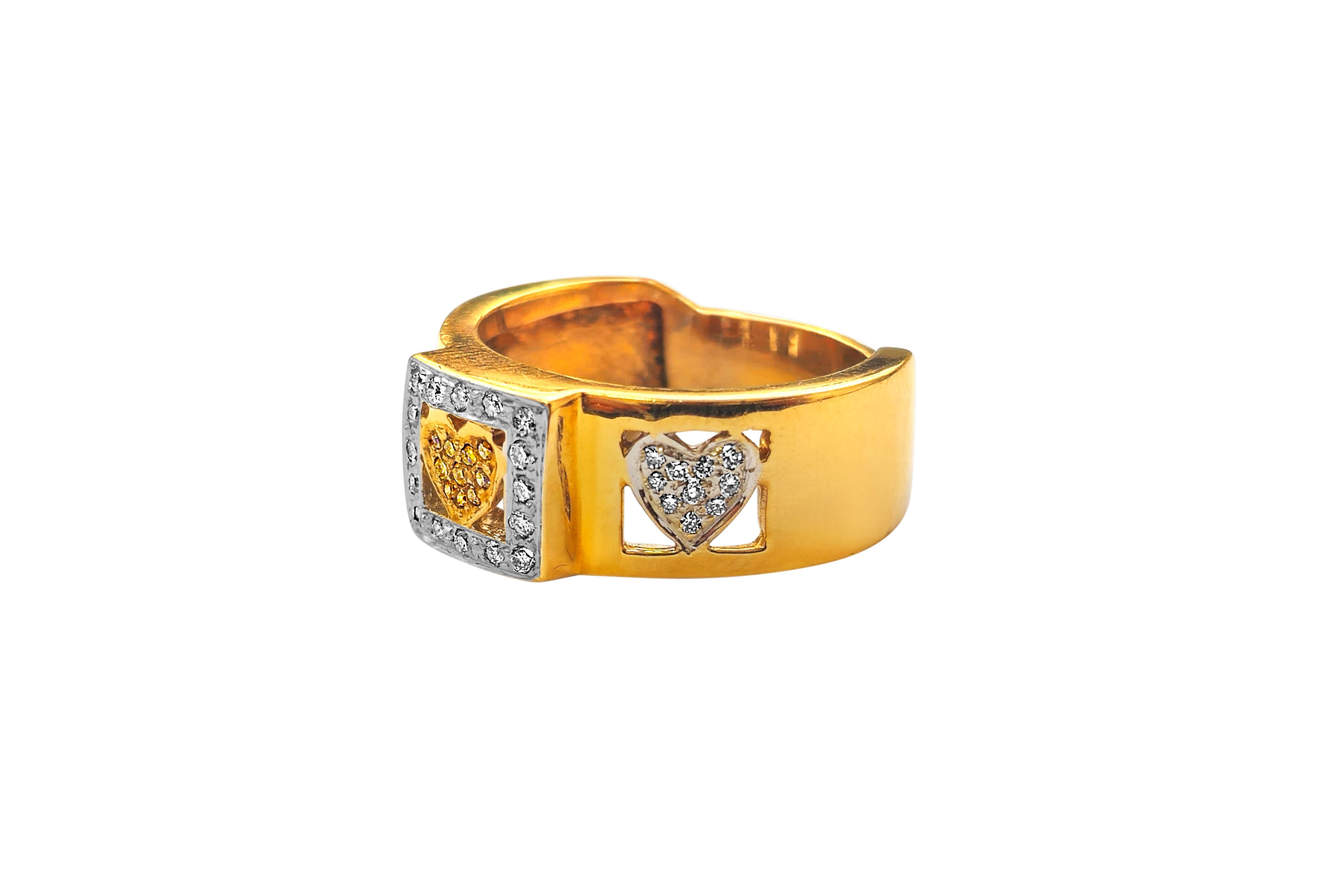 Women's or Men's 0.30ct Diamond Ring in 14k Yellow Gold For Sale
