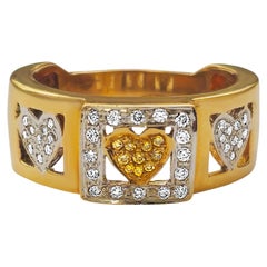 Anillo de diamantes de 0,30 ct en oro amarillo de 14k