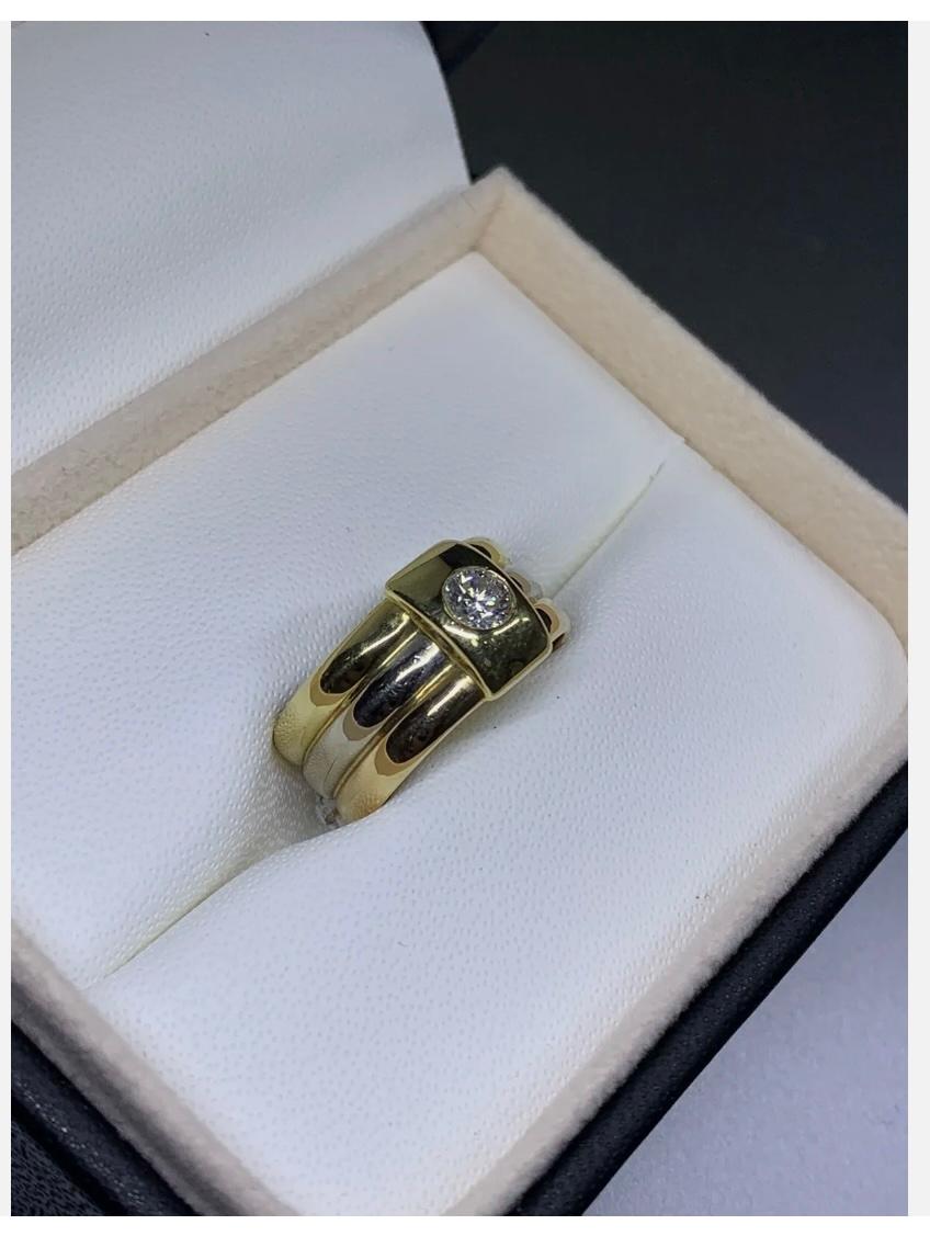 0.30ct Diamond Solitaire Russian Style Tricolour Engagement Ring 18ct Gold 9.3g In New Condition For Sale In London, GB