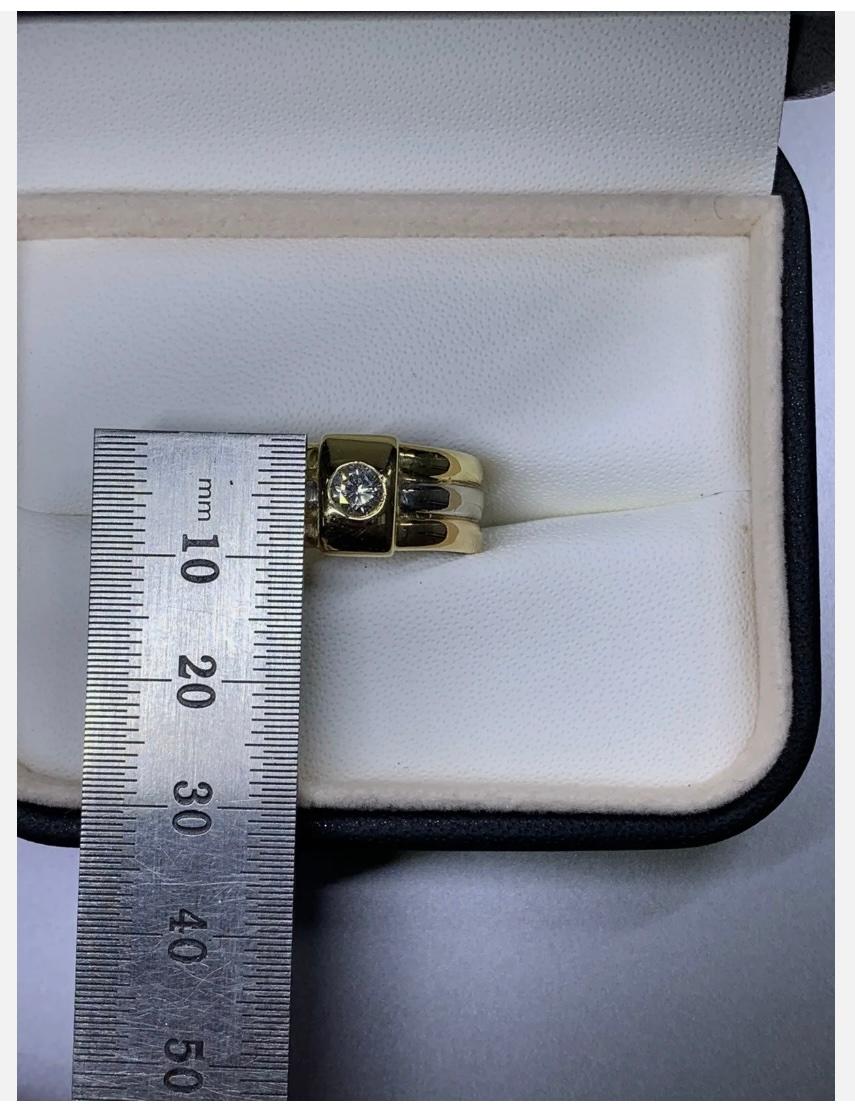 0.30ct Diamond Solitaire Russian Style Tricolour Engagement Ring 18ct Gold 9.3g For Sale 1