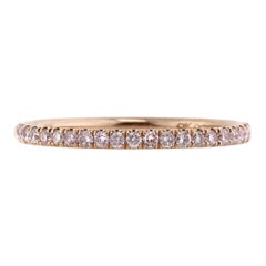 0.30ct Fancy Pink Round Brilliant Cut Diamond Wedding Band