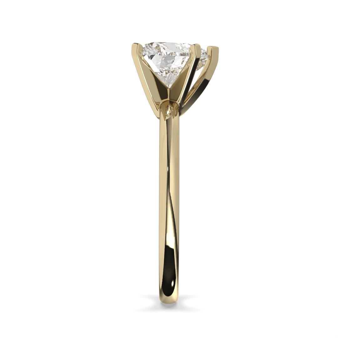 0.30CT Heart Cut Solitaire GH Color I1 Clarity Natural Diamond Wedding Ring For Sale 7