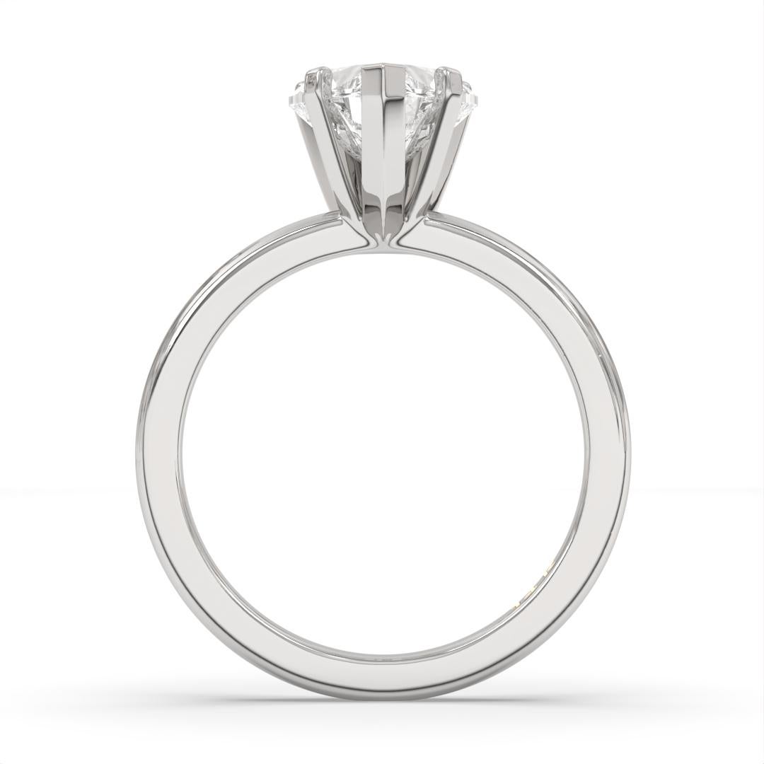 0.30CT Heart Cut Solitaire GH Color I1 Clarity Natural Diamond Wedding Ring For Sale 2