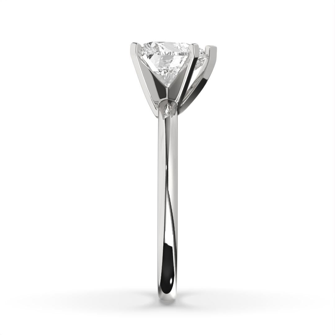 0.30CT Heart Cut Solitaire GH Color I1 Clarity Natural Diamond Wedding Ring For Sale 3