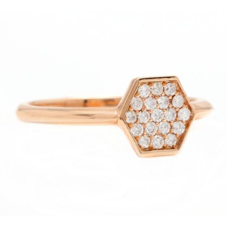 Splendid 0.30 Carats Natural Diamond 14K Solid Rose Gold Ring

Suggested Replacement Value: Approx. $1,500.00

Stamped: 14K

Total Natural Round Cut Diamonds Weight: Approx. 0.30 Carats (color G-H / Clarity SI1-SI2)

The width of the ring is:
