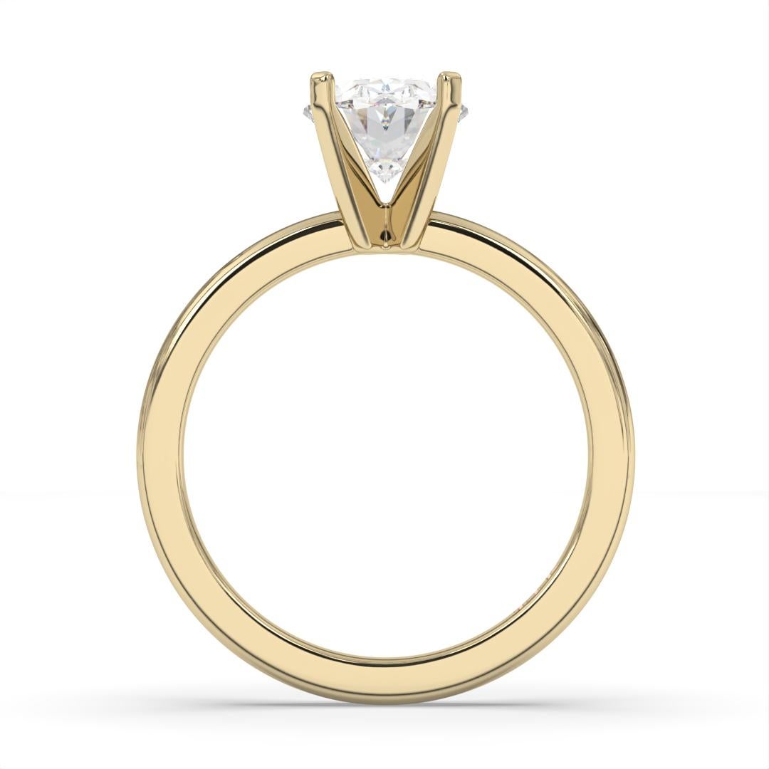 0.30CT Oval Cut Solitaire GH Color I1 Clarity Natural Diamond Wedding Ring For Sale 7