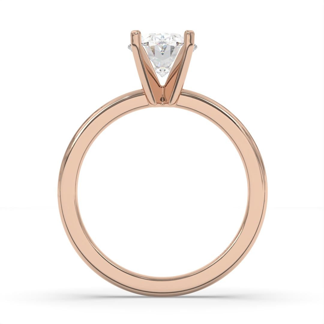0.30CT Oval Cut Solitaire GH Color I1 Clarity Natural Diamond Wedding Ring In New Condition For Sale In Los Angeles, CA