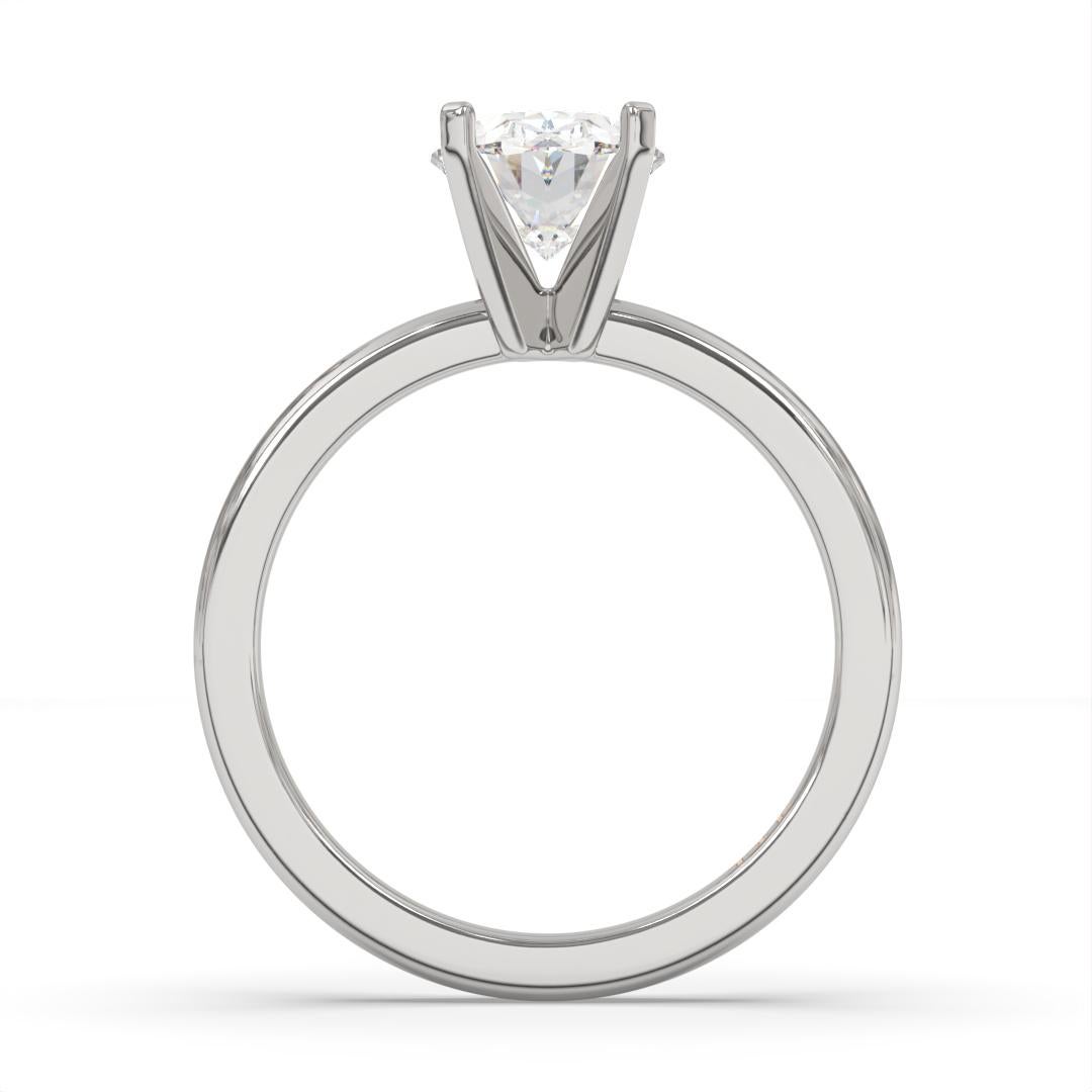 0.30CT Oval Cut Solitaire GH Color I1 Clarity Natural Diamond Wedding Ring For Sale 3