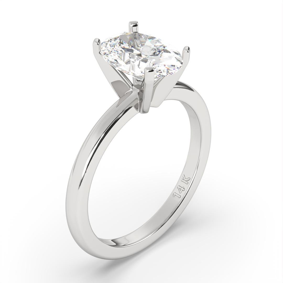 0.30CT Oval Cut Solitaire GH Color I1 Clarity Natural Diamond Wedding Ring For Sale 4