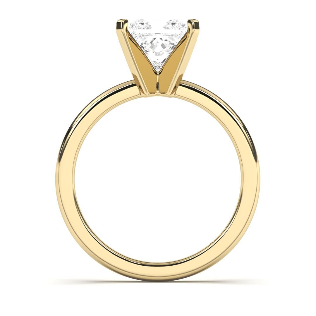 0.30CT Princess Cut Solitaire GH Color I1 Clarity Natural Diamond Wedding Ring For Sale 7