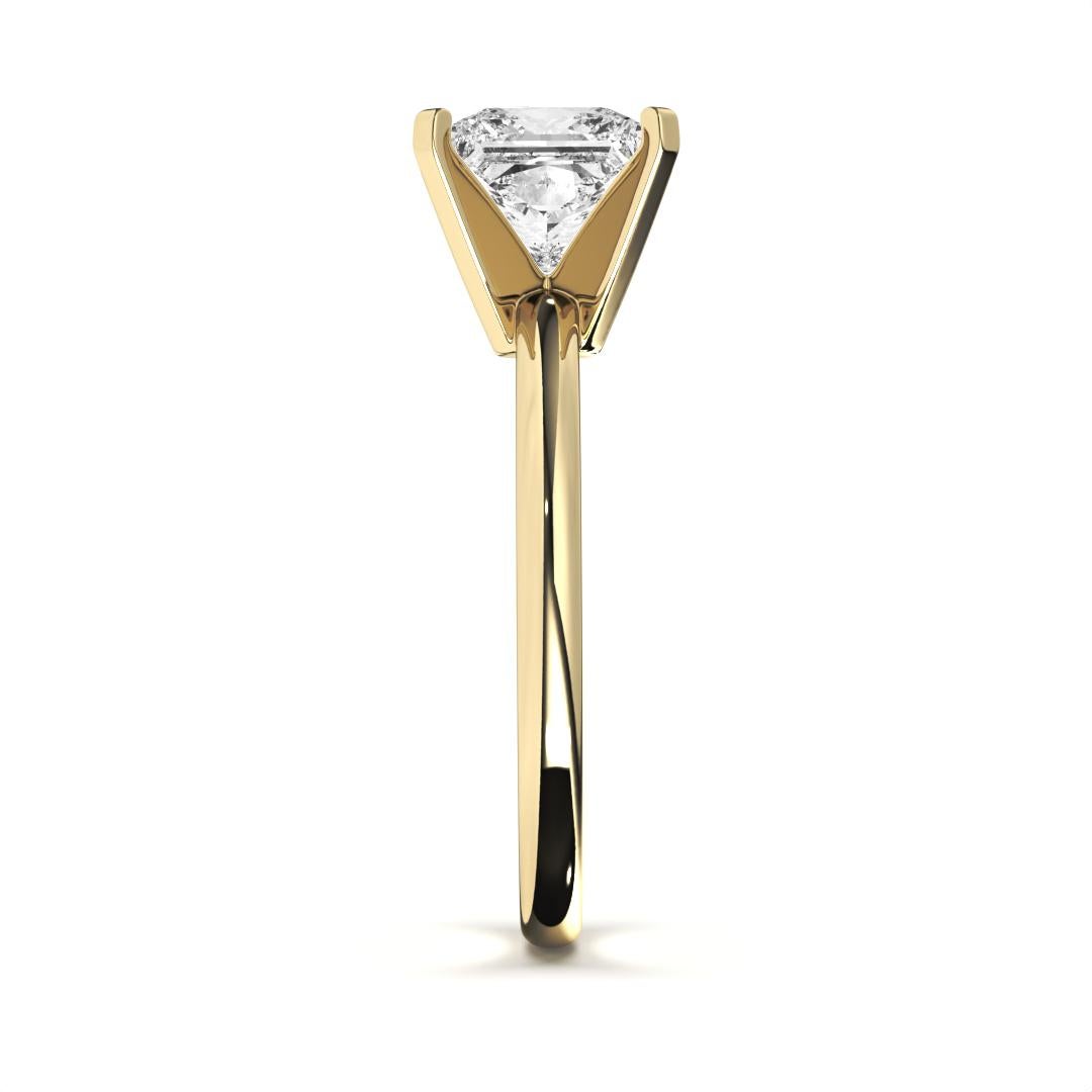 0.30CT Princess Cut Solitaire GH Color I1 Clarity Natural Diamond Wedding Ring For Sale 9