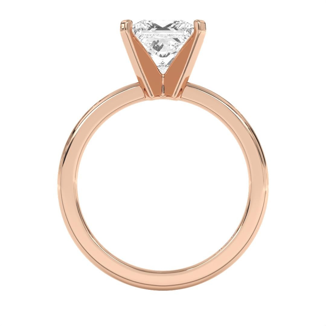 0.30CT Princess Cut Solitaire GH Color SI Clarity Natural Diamond Wedding Ring In New Condition For Sale In Los Angeles, CA