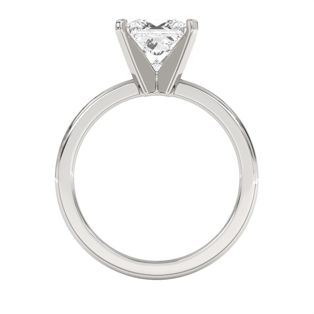 0.30CT Princess Cut Solitaire GH Color SI Clarity Natural Diamond Wedding Ring For Sale 3
