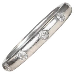 Round Brilliant Cut Diamond Eternity Band, Platinum