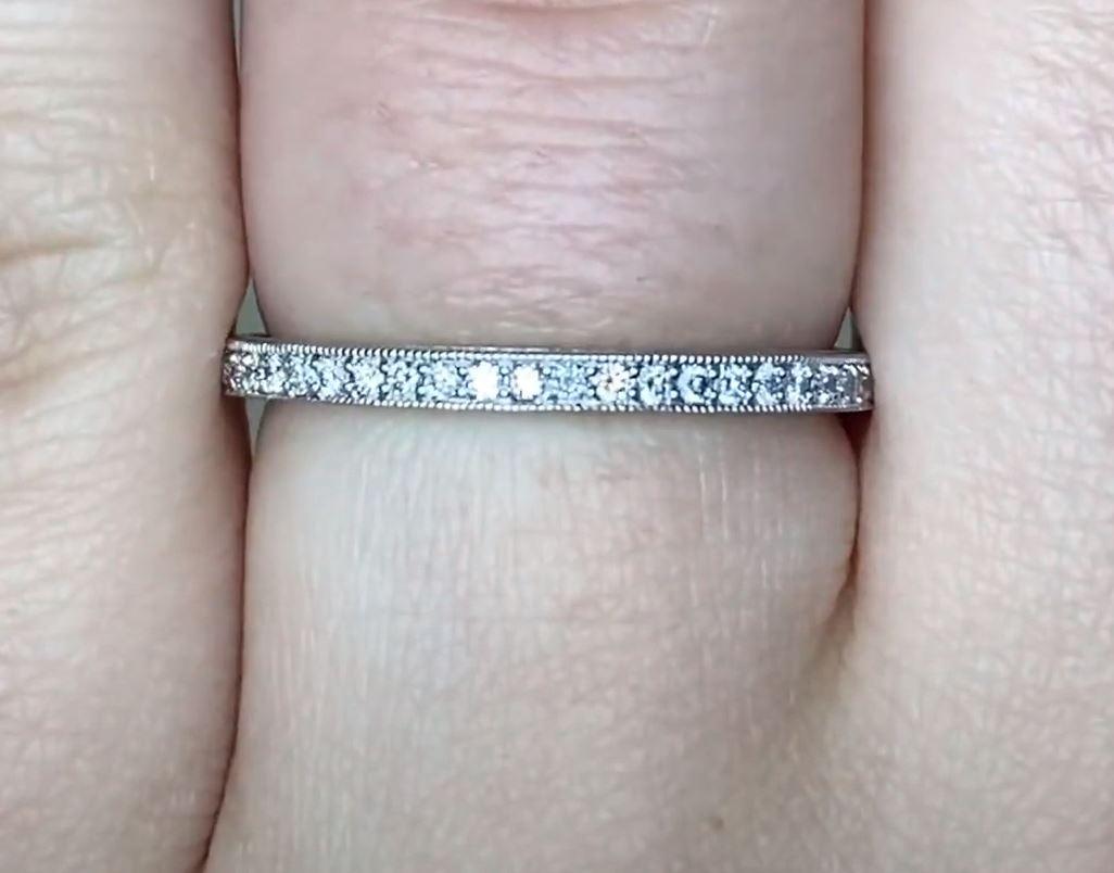 0.30ct Round Brilliant Cut Diamond Eternity Band Ring, Platinum In Excellent Condition For Sale In New York, NY