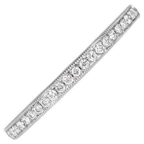 0.30ct Round Brilliant Cut Diamond Eternity Band Ring, Platinum For Sale