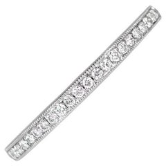 Platinring mit rundem Diamanten im Brillantschliff, (ca. 0,3 Karat) Diamantring