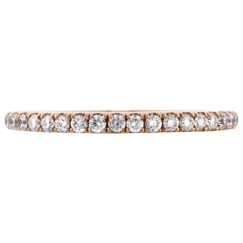 0.30ct Round Brilliant Cut Diamond Micropave Wedding Band in 14k Rose Gold