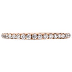 0.30ct Round Brilliant Cut Diamond Micropave Wedding Band in 14k Rose Gold