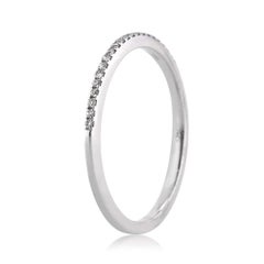 0,30ct Runder Brillantschliff Diamant Mikropave Hochzeit Band in 18k Weißgold
