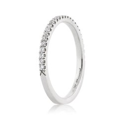 0.30ct Round Brilliant Cut Diamond Micropave Wedding Band in Platinum