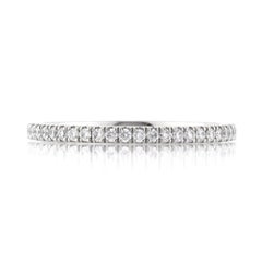 0.30ct Round Brilliant Cut Diamond Micropave Wedding Band in Platinum