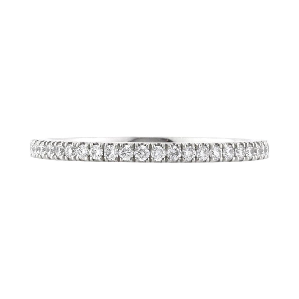 0.30ct Round Brilliant Cut Diamond Micropave Wedding Band in Platinum