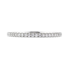 0.30ct Round Brilliant Cut Diamond Micropave Wedding Band in Platinum