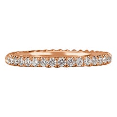 0.30ct Round Brilliant Cut Diamond Twisted Rope Wedding Band in 18k Rose Gold