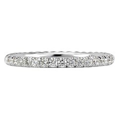 0.30ct Round Brilliant Cut Diamond Twisted Rope Wedding Band in 18k White Gold