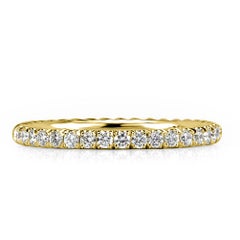 0.30ct Round Brilliant Cut Diamond Twisted Rope Wedding Band in 18k Yellow Gold
