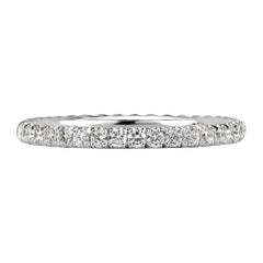 0.30ct Round Brilliant Cut Diamond Twisted Rope Wedding Band in Platinum
