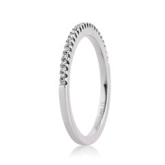 Fascia nuziale con diamante rotondo taglio Brilliante da 0,30 carati in oro bianco 18 carati