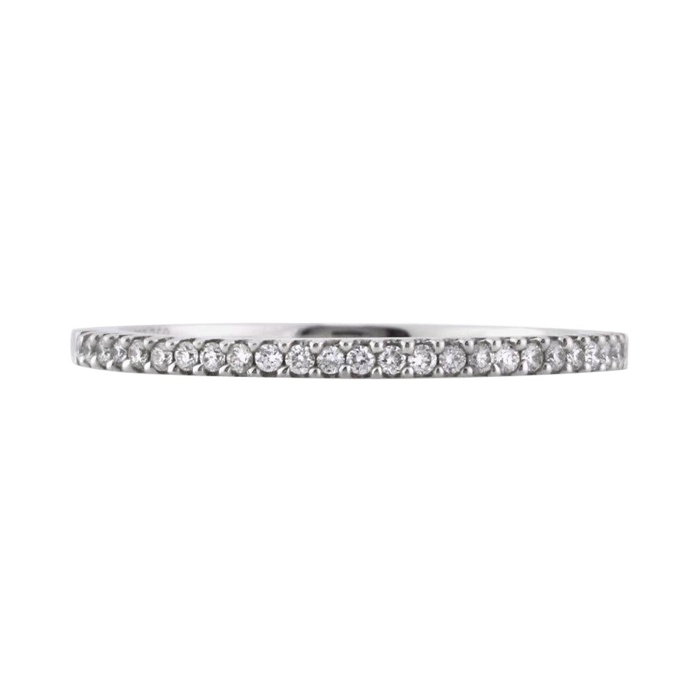 0.30ct Round Brilliant Cut Diamond Wedding Band in 18k White Gold