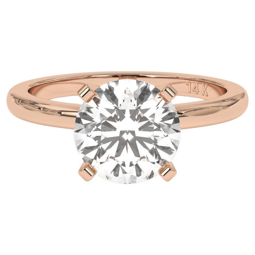 0.30CT Round Cut Solitaire GH Color SI Clarity Natural Diamond Wedding Ring
