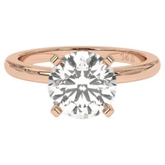 0.30CT Round Cut Solitaire GH Color SI Clarity Natural Diamond Wedding Ring