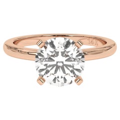 0.30CT Rundschliff Solitär GH Farbe SI Reinheit Natürlicher Diamant Ehering