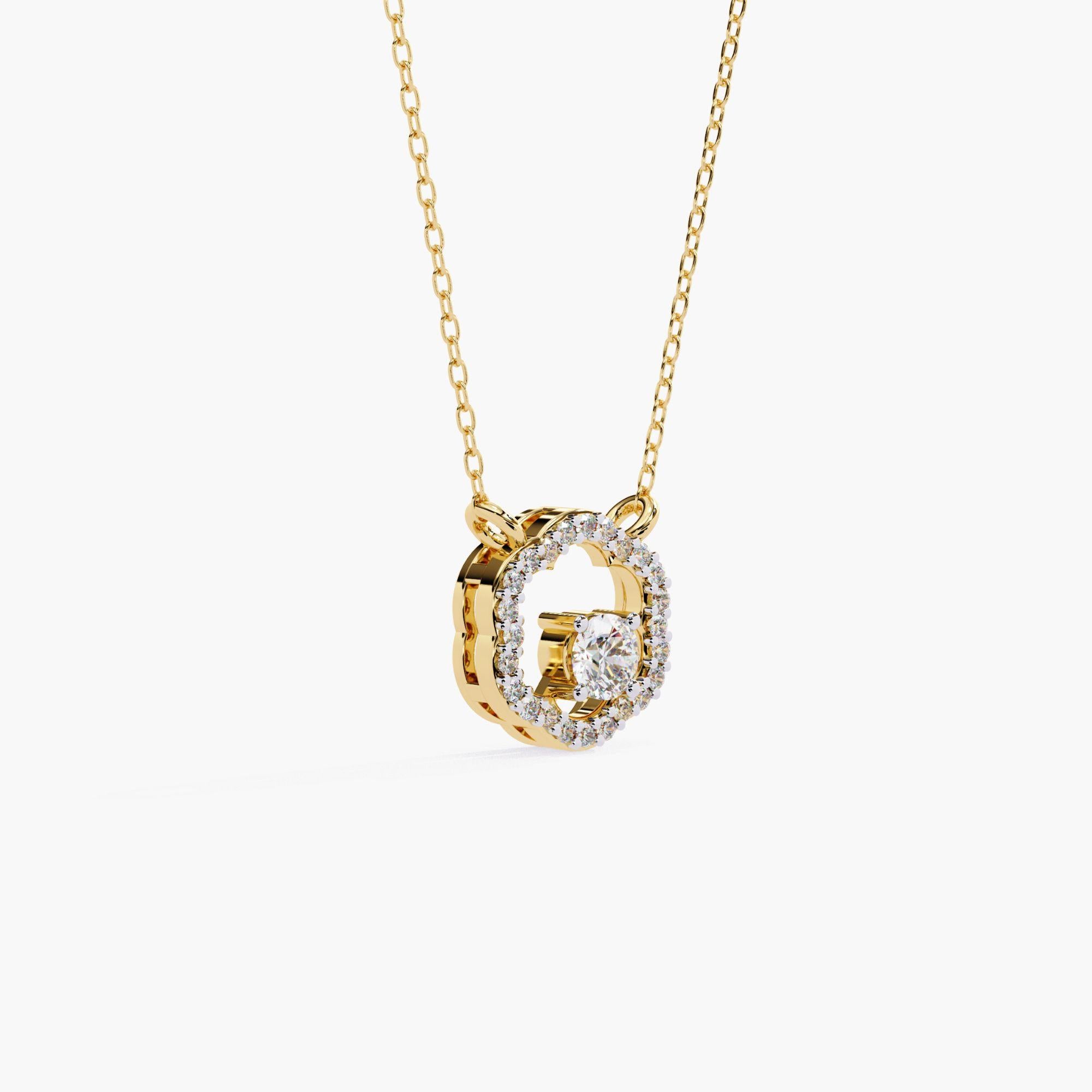 FEATURES
• Gold Kt: 14K
• Diamond Type: Natural Diamond
• Total CTW: 0.31ct
• Total Number of Stones: 25 pc
• Center Diamond Cut: Round Cut
• Center Diamond Weight: 0.18ct
• Diamond Color: SI or better
• Diamond Clarity: Near Colorless
• Pendant