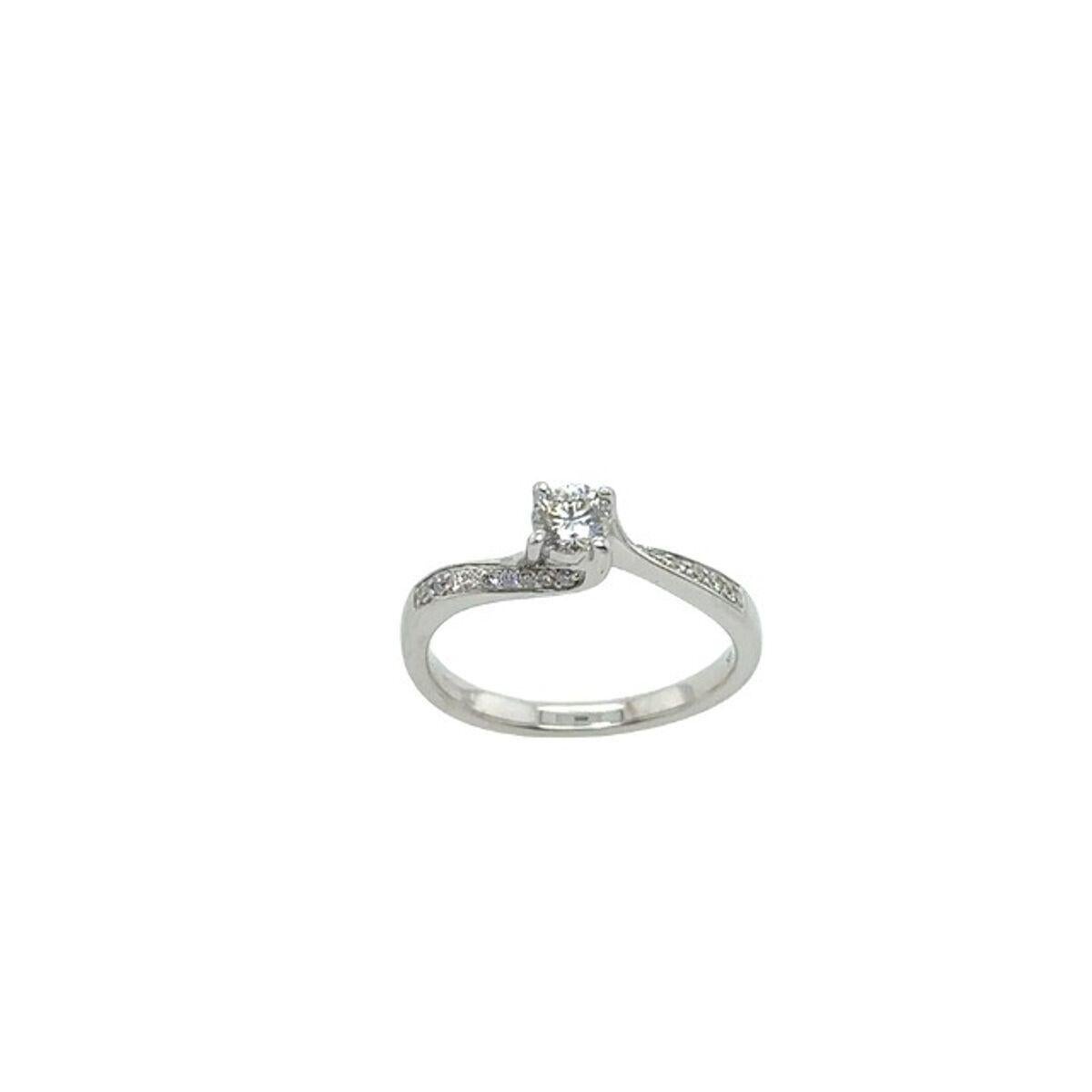 18ct White Gold Solitaire Diamond Ring, Set with Diamonds on Shoulders, 0.30ct

Additional Information:
Total Diamond Weight: 0.30ct
Diamond Colour: H
Diamond Clarity: SI1
Width of Band: 4mm
Length of Head: 19mm 
Total Weight: 3.1g 
Ring Size: