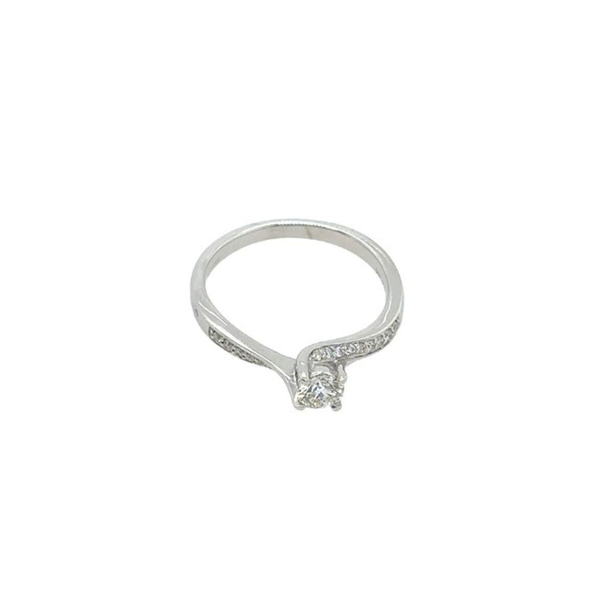 Women's 0.30ct Solitaire Diamond Ring in 18ct White Gold For Sale