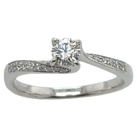 0.30ct Solitaire Diamond Ring in 18ct White Gold For Sale