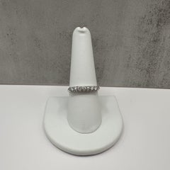 0.30ctw 7 Stone Natural Diamond Ring 14K White Gold Size 9