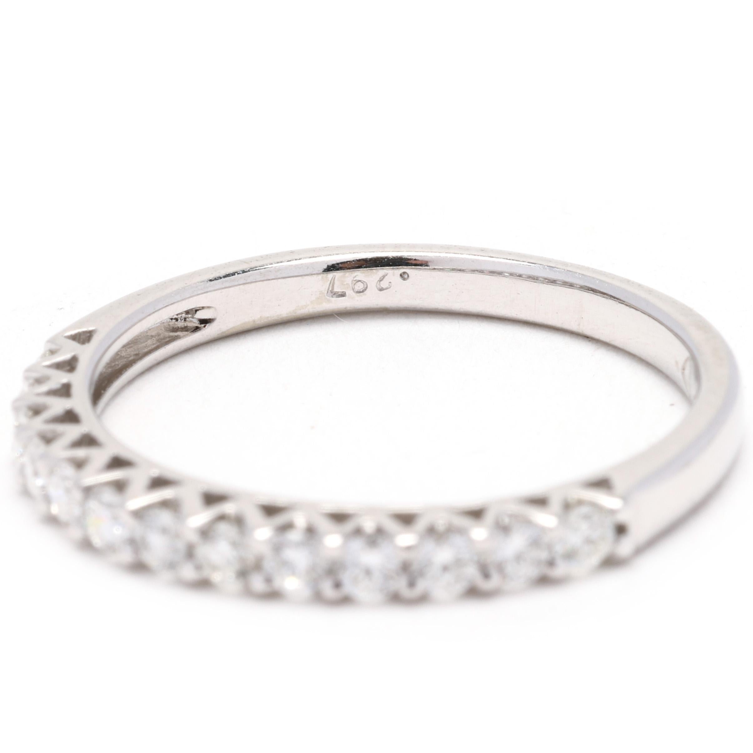 0,30ctw Diamant-Ring, 14k Weißgold, Ring Größe 5,5, Ehering Damen im Angebot