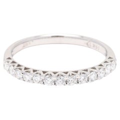 Anillo de diamantes de 0,30 ctw, oro blanco de 14k, tamaño del anillo 5,5, alianza de boda