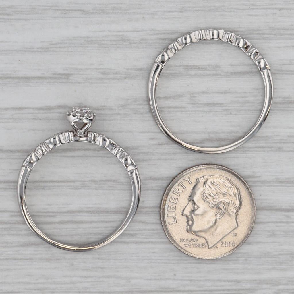 Anello di fidanzamento a forma di aureola con diamante da 0,30 ct. in vendita 2