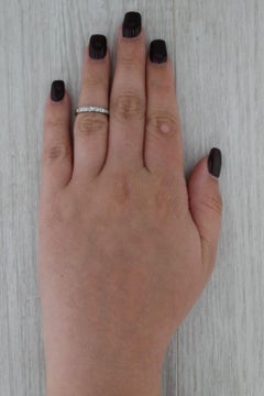 0.30ctw Diamond Wedding Band 14k White Gold Size 4.75 Stackable Ring