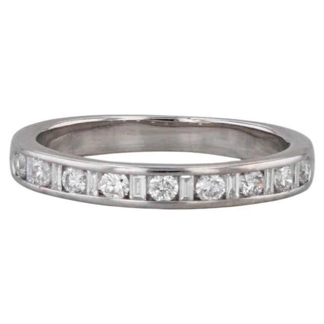 0.30ctw Diamond Wedding Band 14k White Gold Size 4.75 Stackable Ring