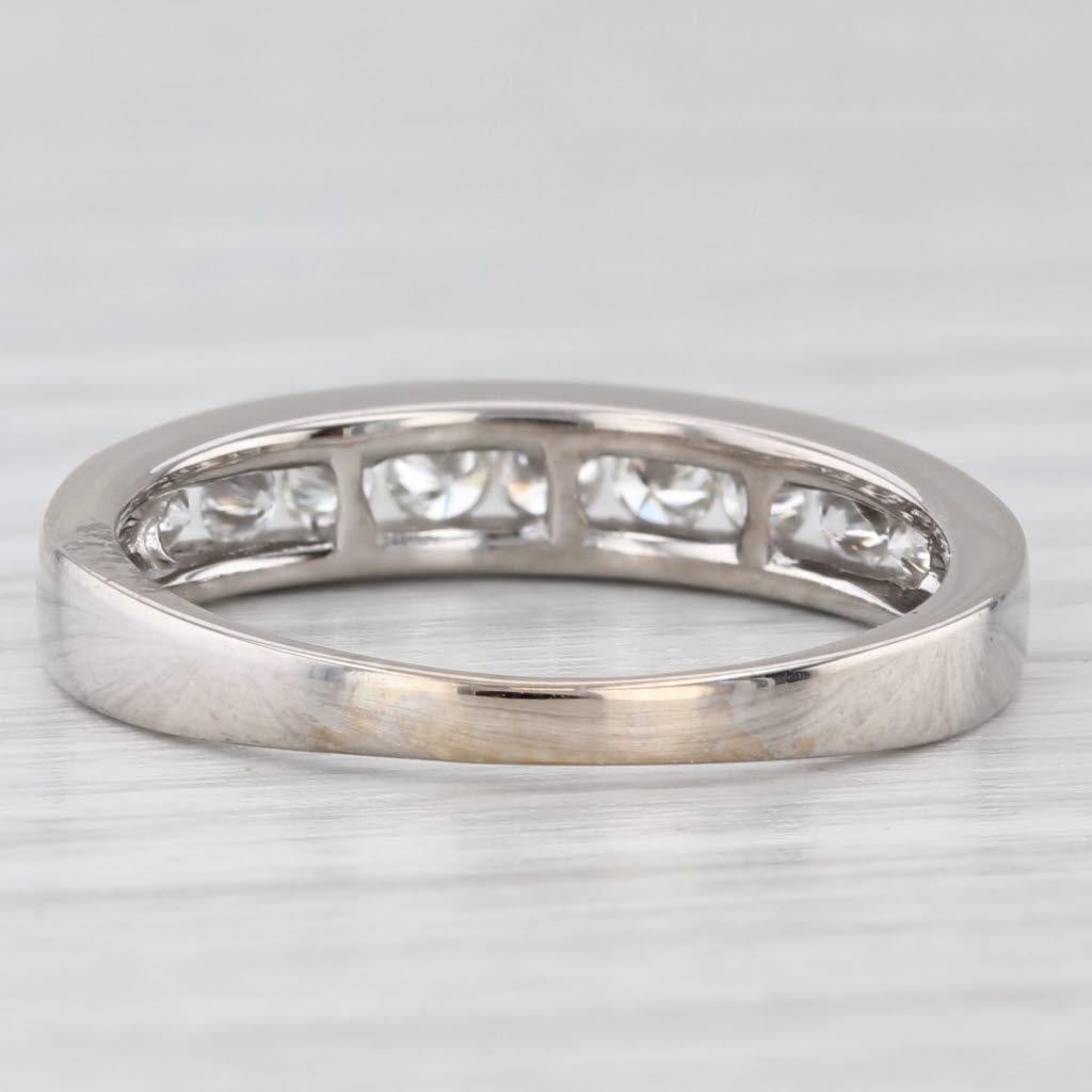 0,30ctw Diamond Wedding Band 14k Weißgold Größe 7,25 stapelbar Ring (Rundschliff) im Angebot