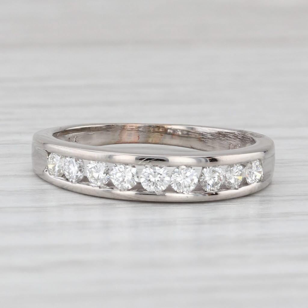 0,30ctw Diamond Wedding Band 14k Weißgold Größe 7,25 stapelbar Ring im Zustand „Gut“ im Angebot in McLeansville, NC